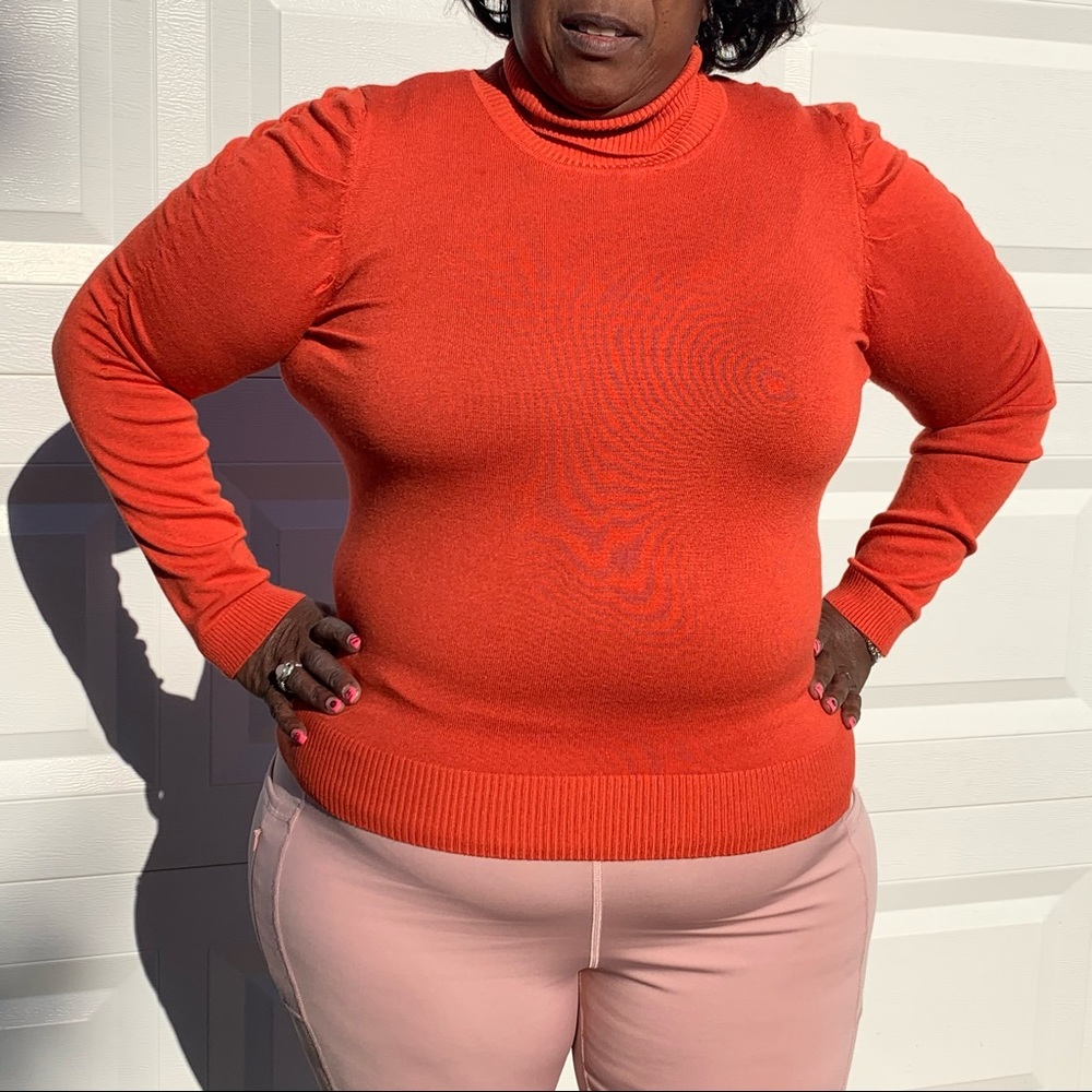 Orange Turtleneck